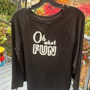Black 'Oh What Fun' Top medium